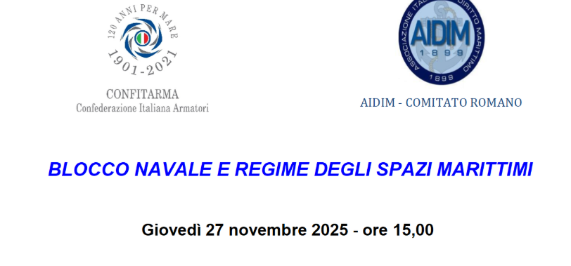 Blocco navale e regime degli spazi marittimi